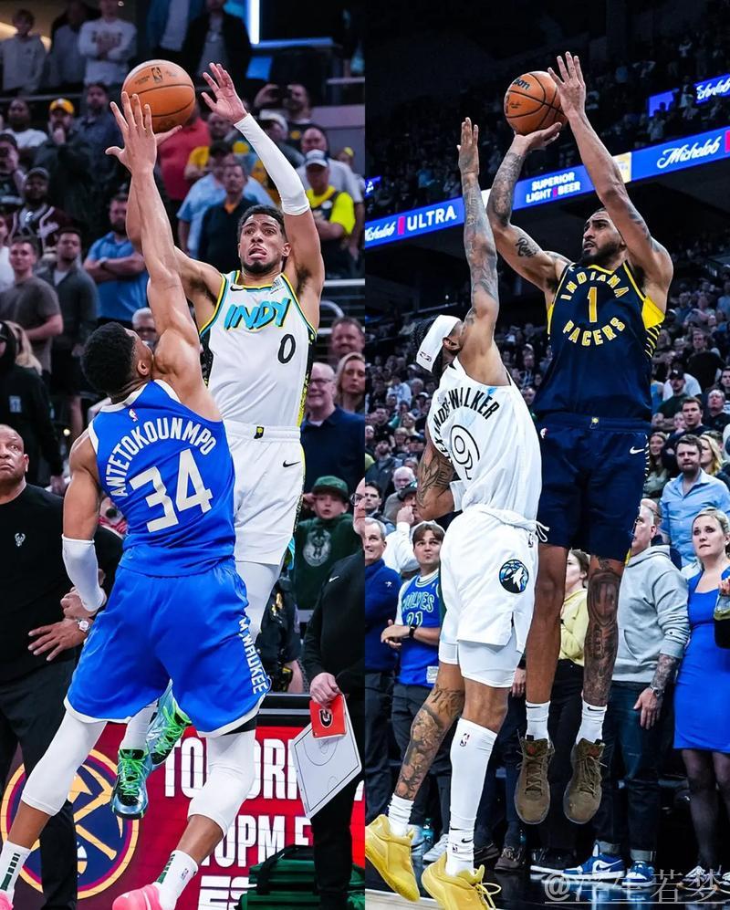 “托平底角三分命中,哈利伯顿贡献助攻” “托平底角三分命中,哈利伯顿贡献助攻”